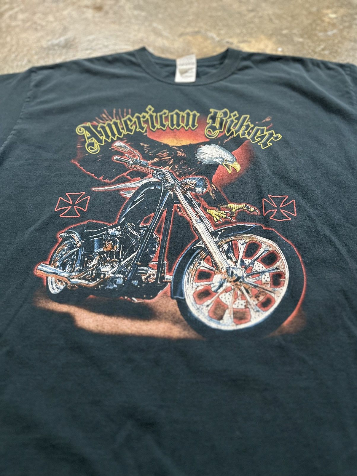 Vintage VINTAGE AMERICAN BIKER SHIRT XL BLK Y2K WEST COAST CHOPPERS Size US XL / EU 56 / 4 - 6 Thumbnail