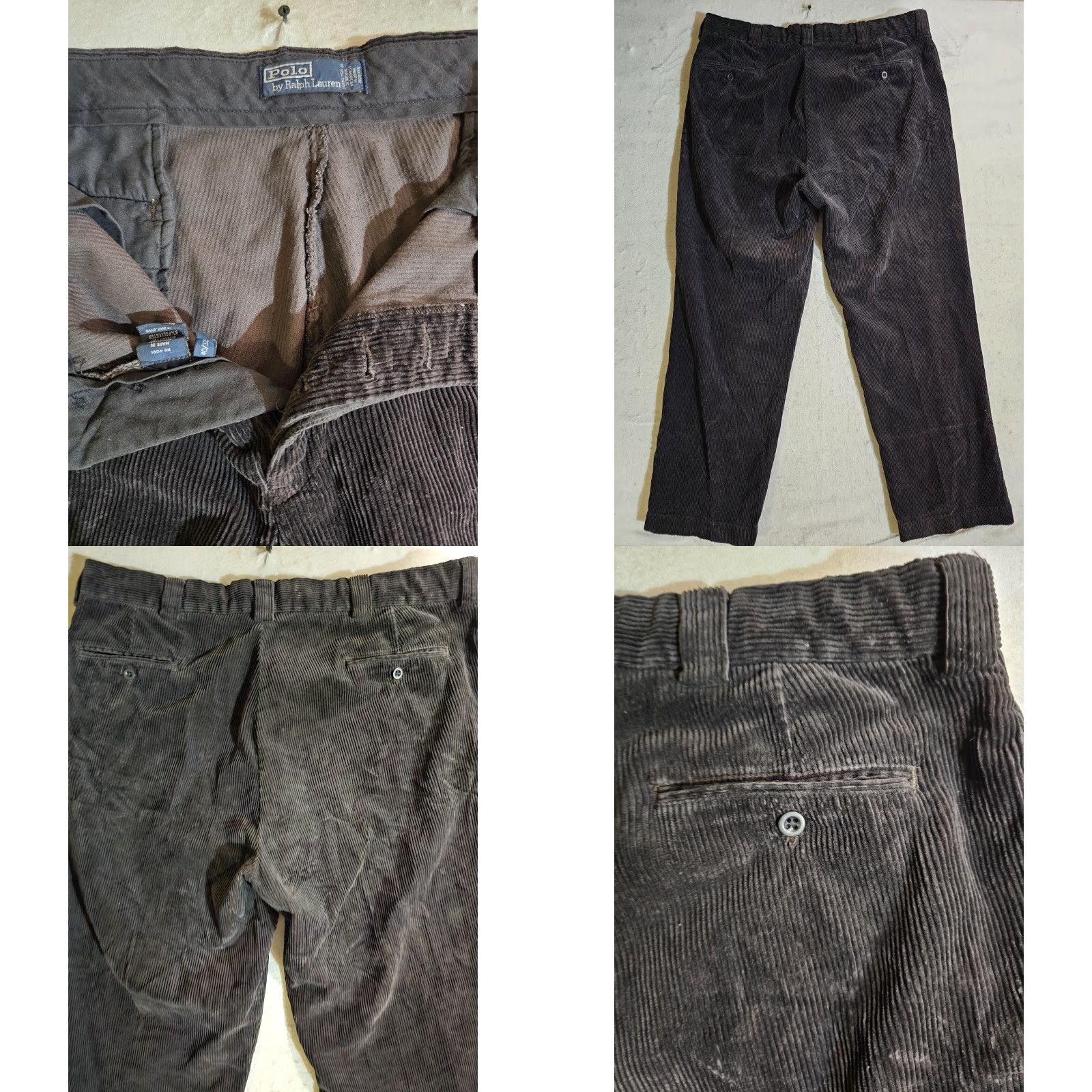 Polo Ralph Lauren VINTAGE Polo Ralph Lauren Corduroy Pants Regular Fit Button-Fly Men's 40x32 Brown Size US L / EU 52-54 / 3 - 8 Thumbnail