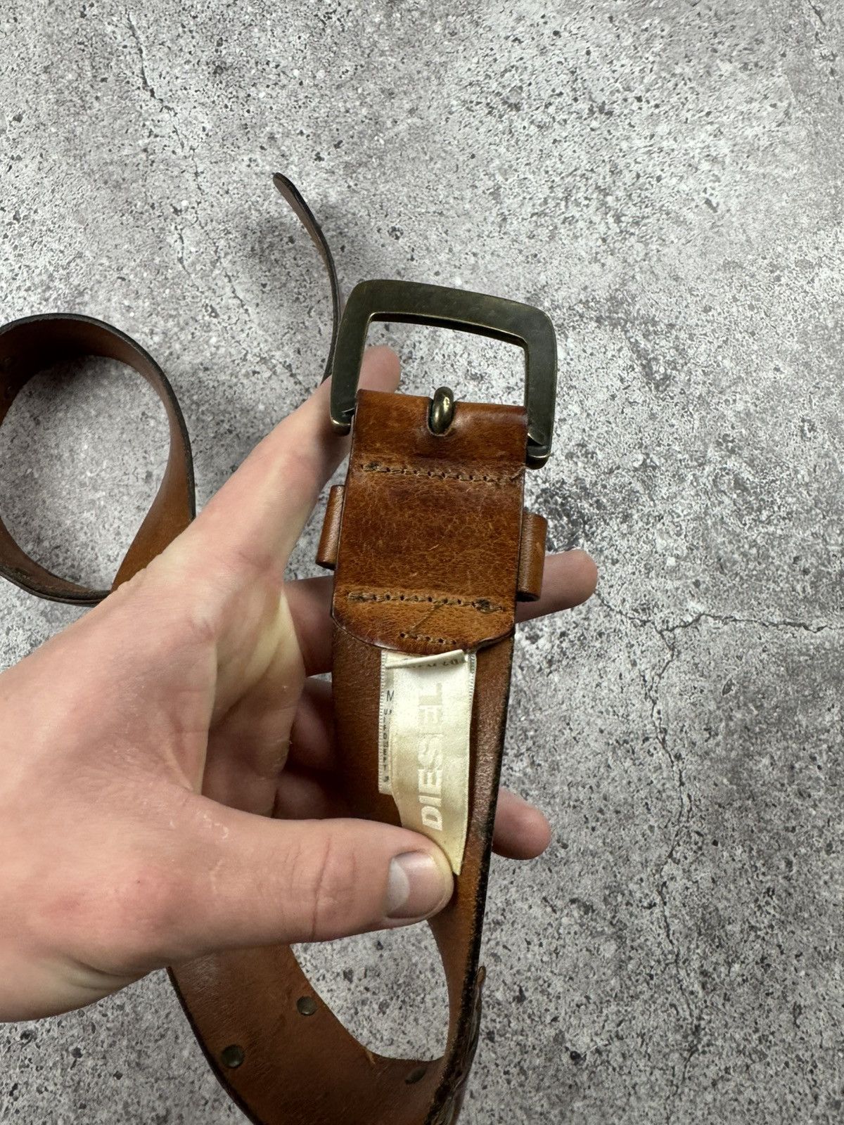 Vintage Diesel Japanese Style Archive Patchwork Leather Belt