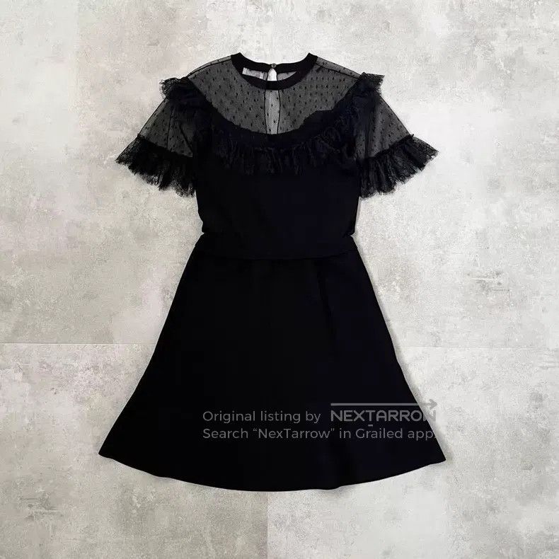 Valentino Valentino Black lace patchwork dress Size S / US 4 / IT 40 - 1 Thumbnail
