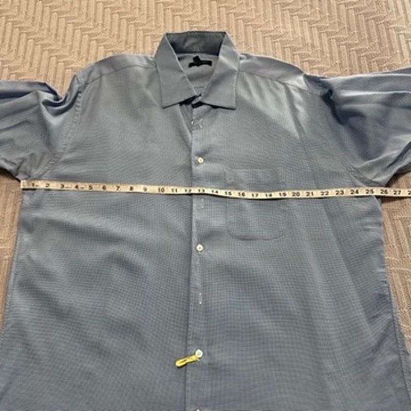 Burberry Burberry blue micro plaid button down size 17.5 Size US XL / EU 56 / 4 - 6 Thumbnail