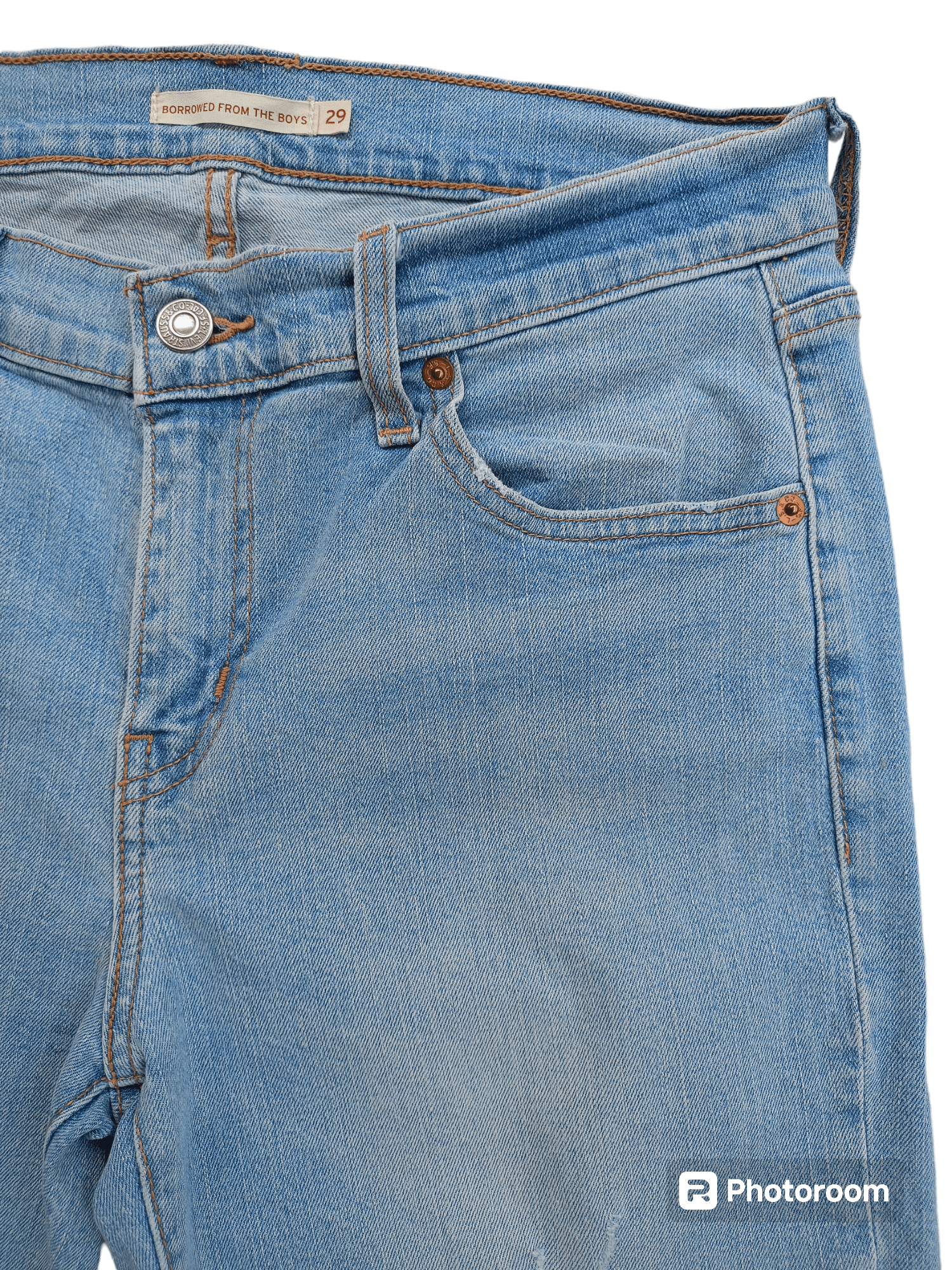 Levi's Levi's Borrowed from The Boys Light Blue Distressed Denim Size 30" / US 8 / IT 44 - 3 Thumbnail