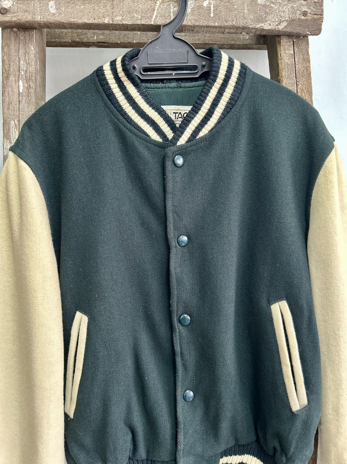 Other Vintage TAC Corporation Wool Varsity Jacket Size US L / EU 52-54 / 3 - 2 Thumbnail