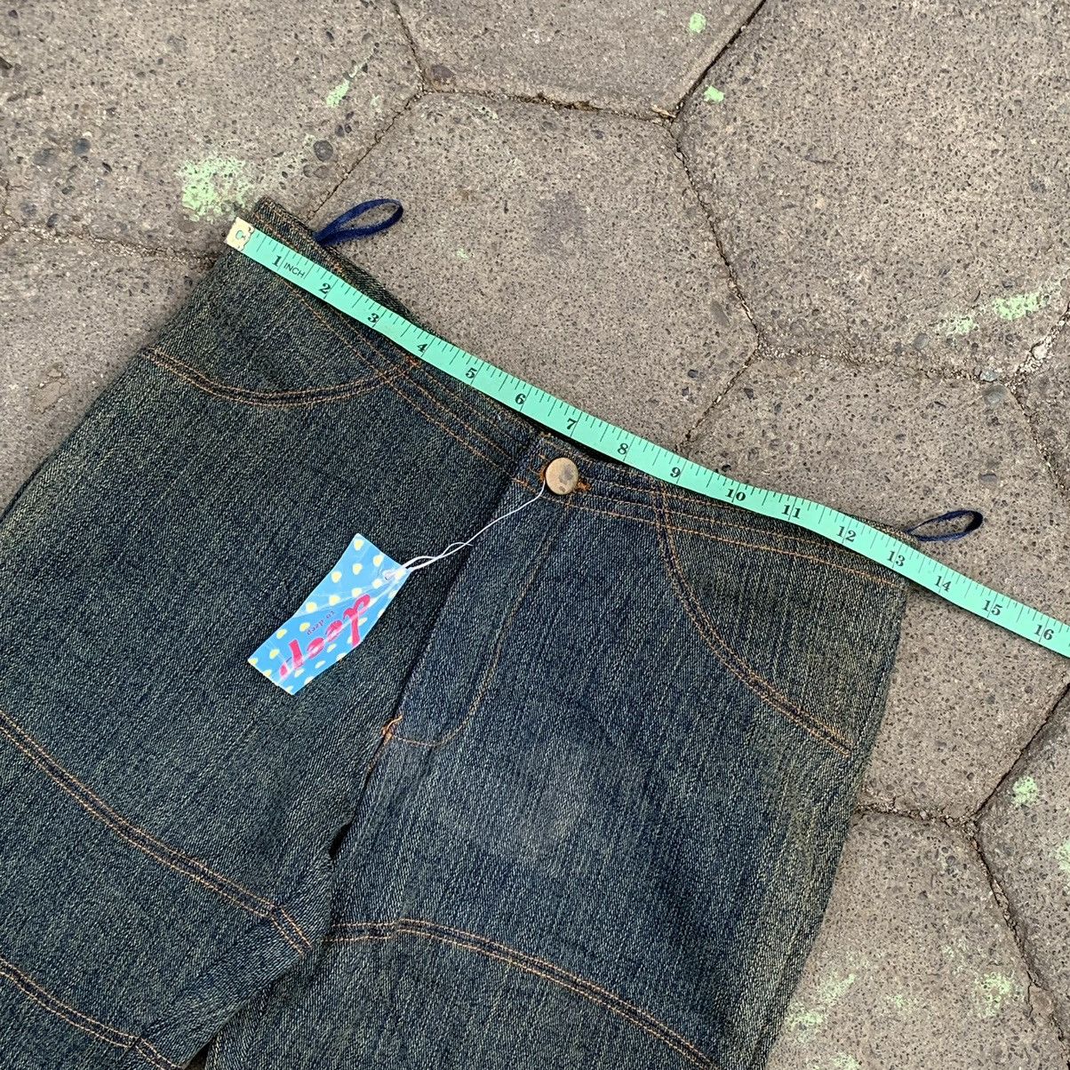 Japanese Brand Deep to deep flare jeans mix leather pocket Size 27" / US 4 / IT 40 - 11 Thumbnail