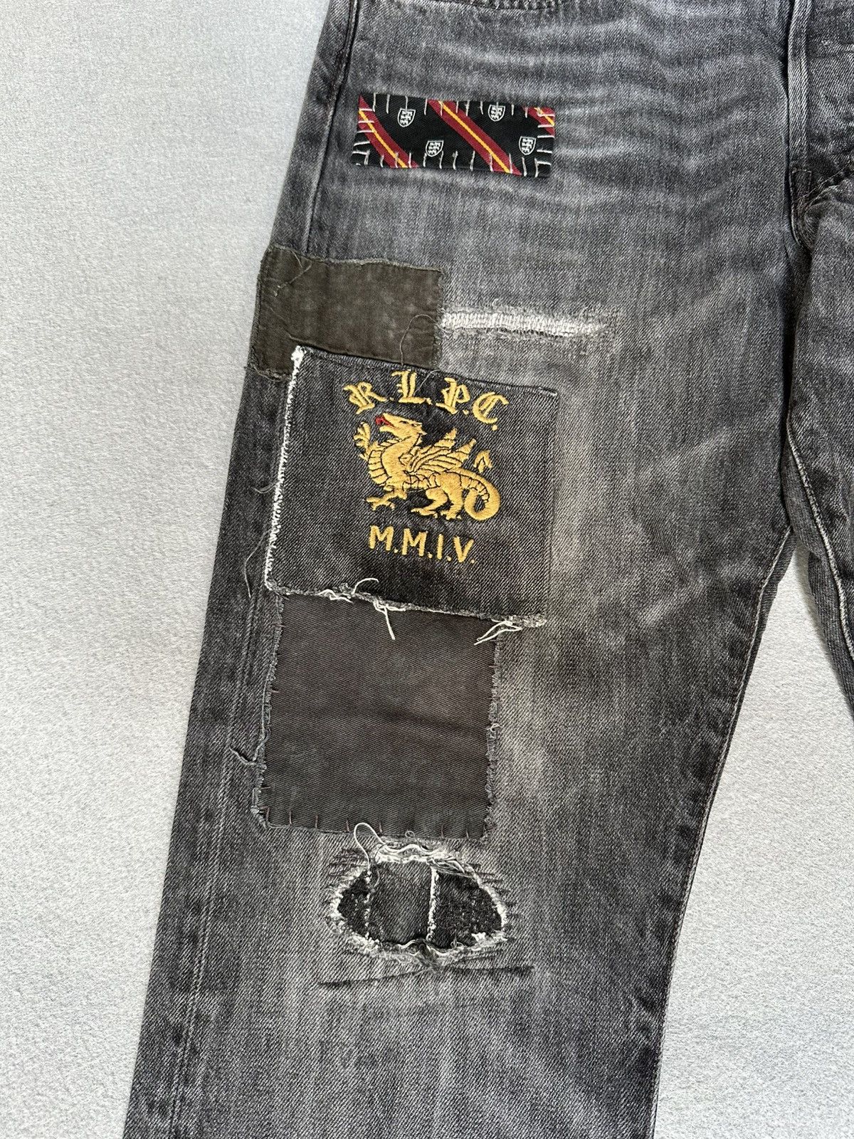 Polo Ralph Lauren Polo Ralph Lauren Patchwork Distressed Denim Size US 32 / EU 48 - 8 Thumbnail