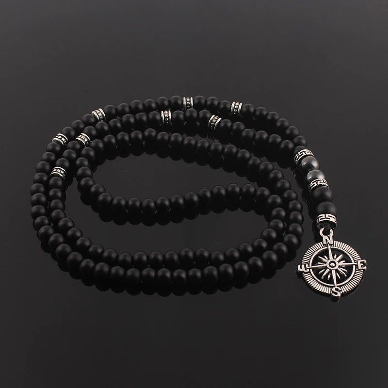 Jewelry Black Long Natural Stone Necklace Size ONE SIZE - 1 Thumbnail