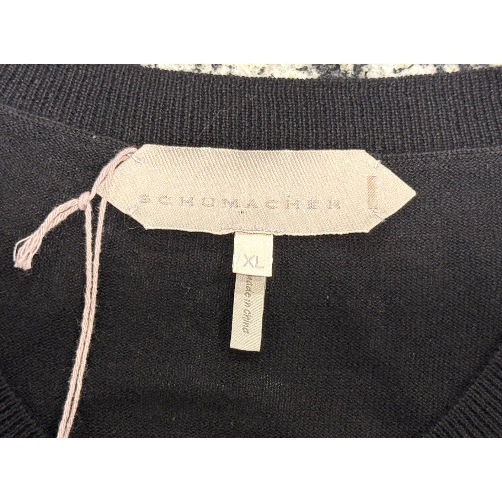 DOROTHEE SCHUMACHER VINTAGE Dorothee Schumacher Women's Sweater Cardigan XL Black Silk Wool Beaded 2000s Size XL / US 12-14 / IT 48-50 - 4 Thumbnail