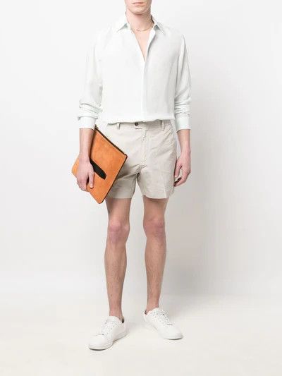Tom Ford o1loc1c0724 TFP260 Faille Short in Whtie Size US 31 - 3 Thumbnail