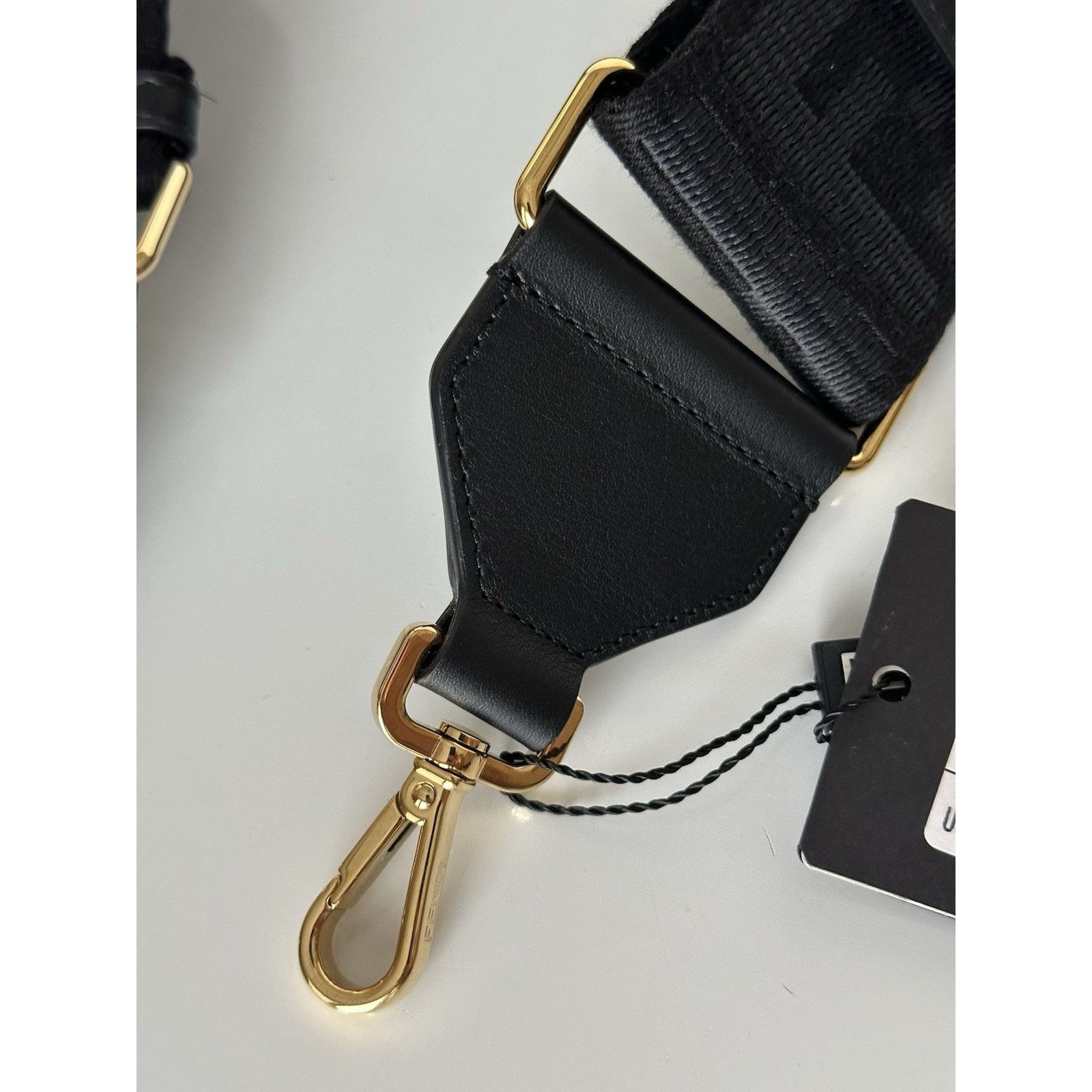 Fendi FENDI FF Logo Adjustable Strap Black Made in Italy NWT $1030 Size ONE SIZE - 5 Thumbnail