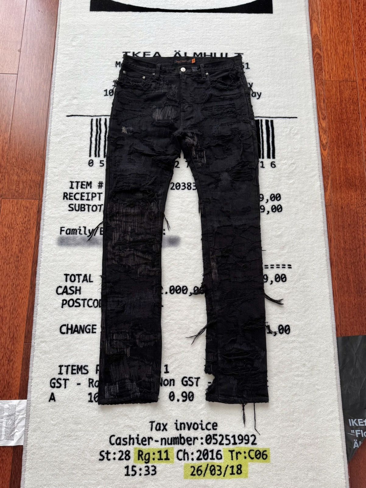 Undercover AW05 “Arts & Crafts” 85 Distressed Denim Size US 31 - 3 Thumbnail