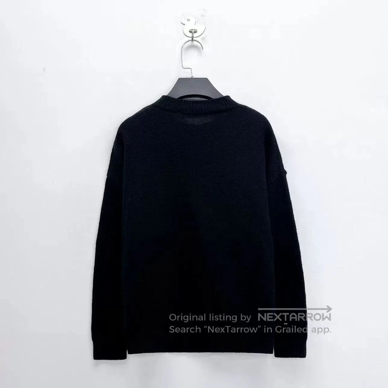 Dior Dior Black Cashmere Intarsia Knit Sweater. Size XXS / US 00 / IT 34 - 2 Thumbnail