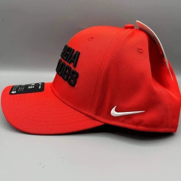 Nike Georgia Bulldogs x Nike Rise Hat Men M-L Red Snap Back Cap Size ONE SIZE - 3 Thumbnail