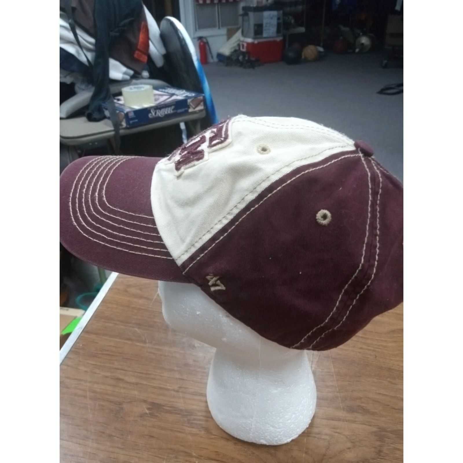47 Texas A&M Aggies Hat Unisex Adults One Size maroon & white official NCAA merchandise 47 Brand Baseball Adjustable Size ONE SIZE - 3 Thumbnail