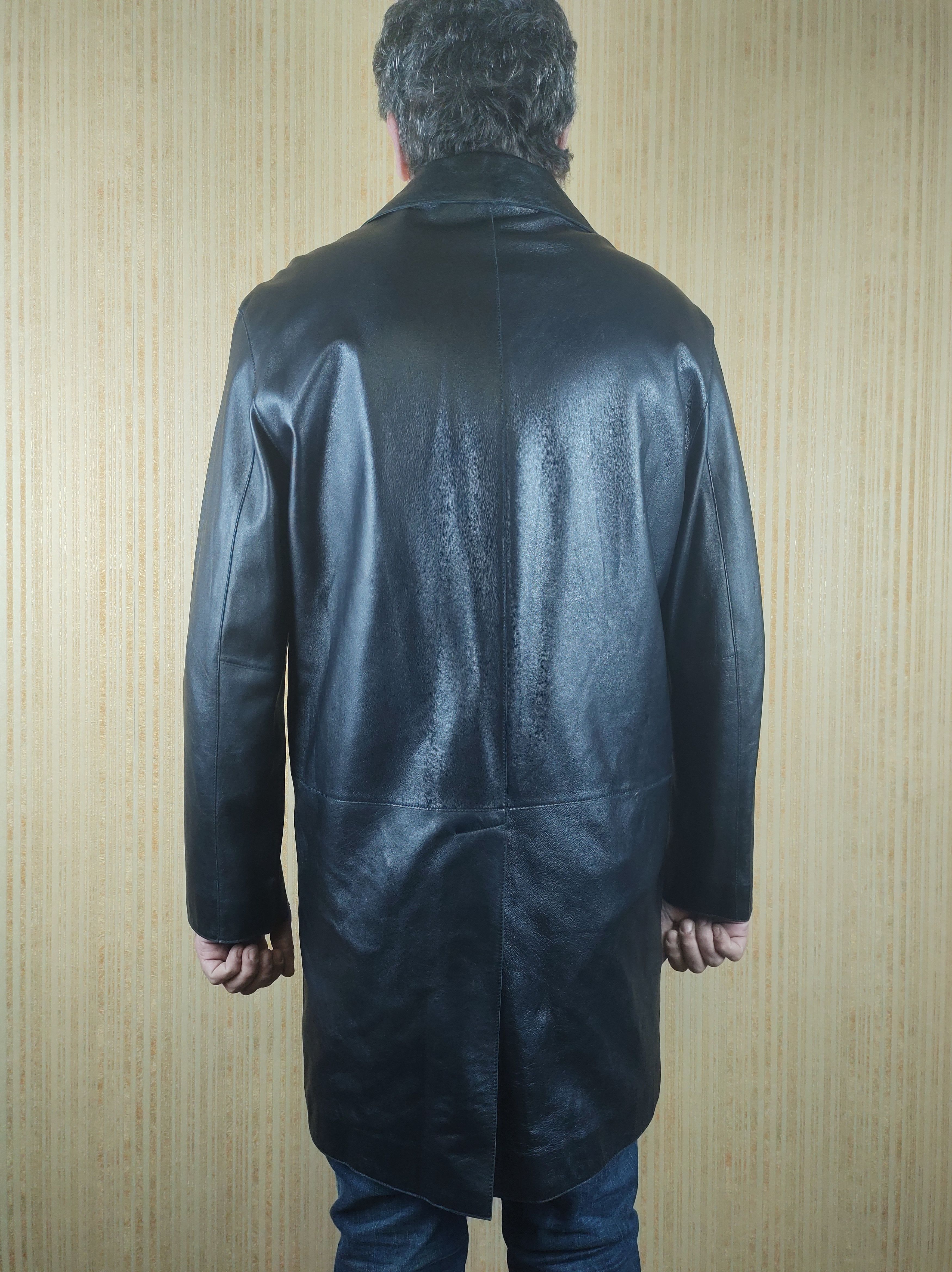 Schott Schott Men’s Long Black Leather Jacket Excellent Condition Size US L / EU 52-54 / 3 - 2 Thumbnail