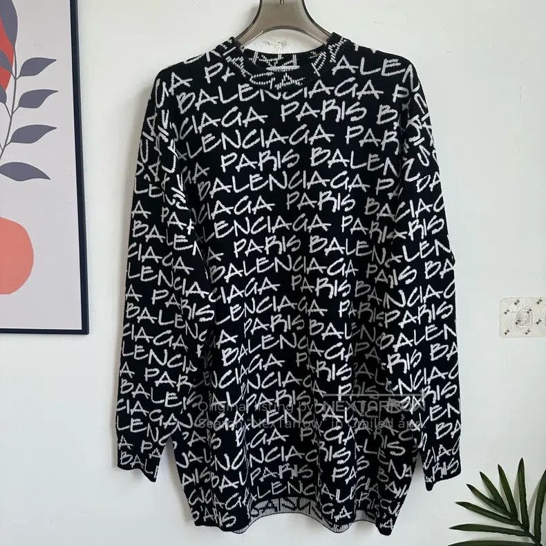 Balenciaga Balenciaga Black Barrage Knitted Sweater Size US XS / EU 42 / 0 - 1 Thumbnail
