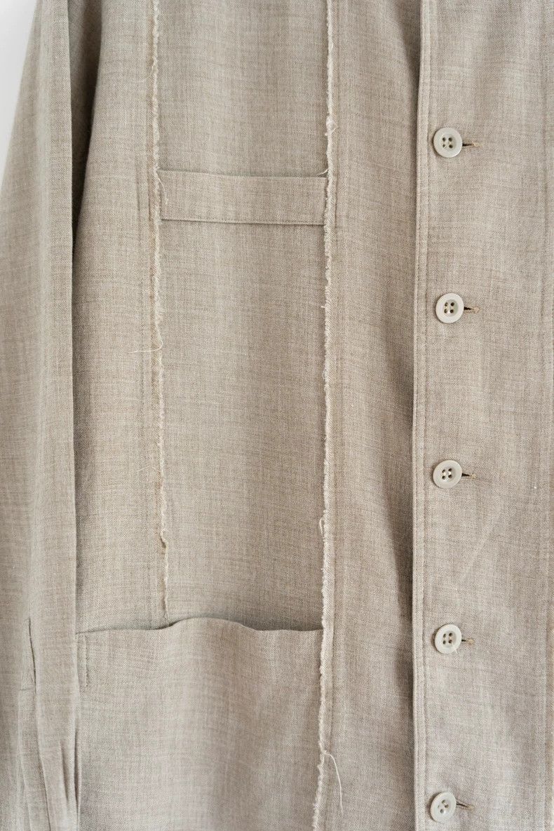Y's for Men Y's For Men Wool shirt with unbroken raw edges shirt Size US L / EU 52-54 / 3 - 4 Thumbnail