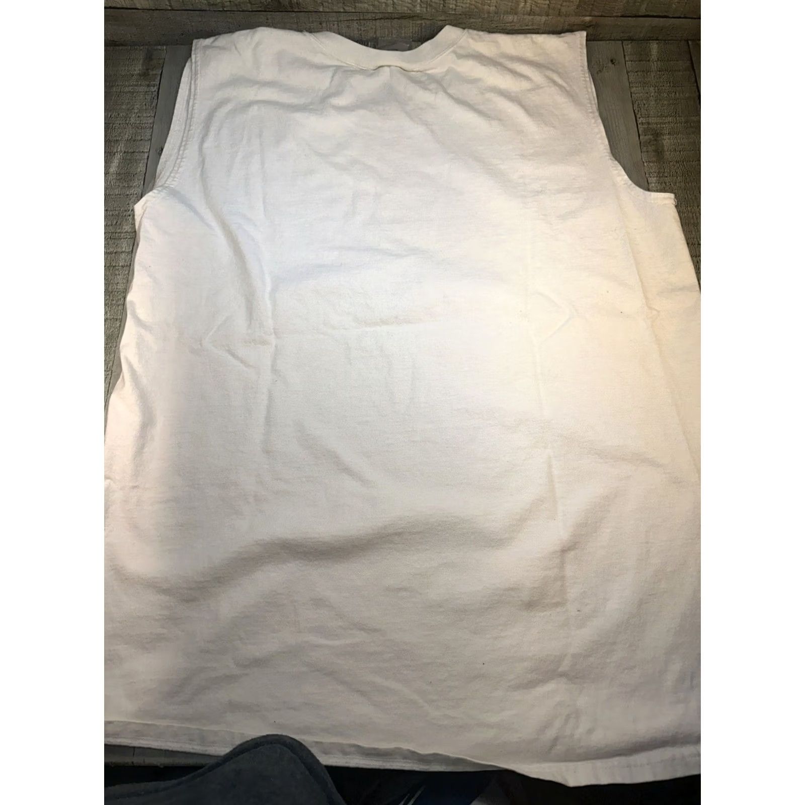 Nike VINTAGE Nike T-Shirt Mens XL White Muscle Tee Silver Tag Metal Theme Y2K Size US XL / EU 56 / 4 - 6 Thumbnail