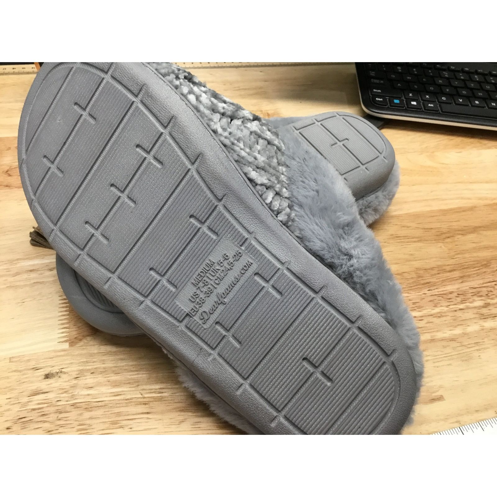 The Unbranded Brand Dearfoams Chenille Womens 8 Gray Claire Cable Knit Clogs Size US 8 / IT 38 - 5 Thumbnail