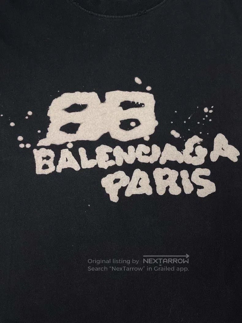Balenciaga Balenciaga Letter Printed Crew Neck Short Sleeve T-shirt Size US XS / EU 42 / 0 - 3 Thumbnail