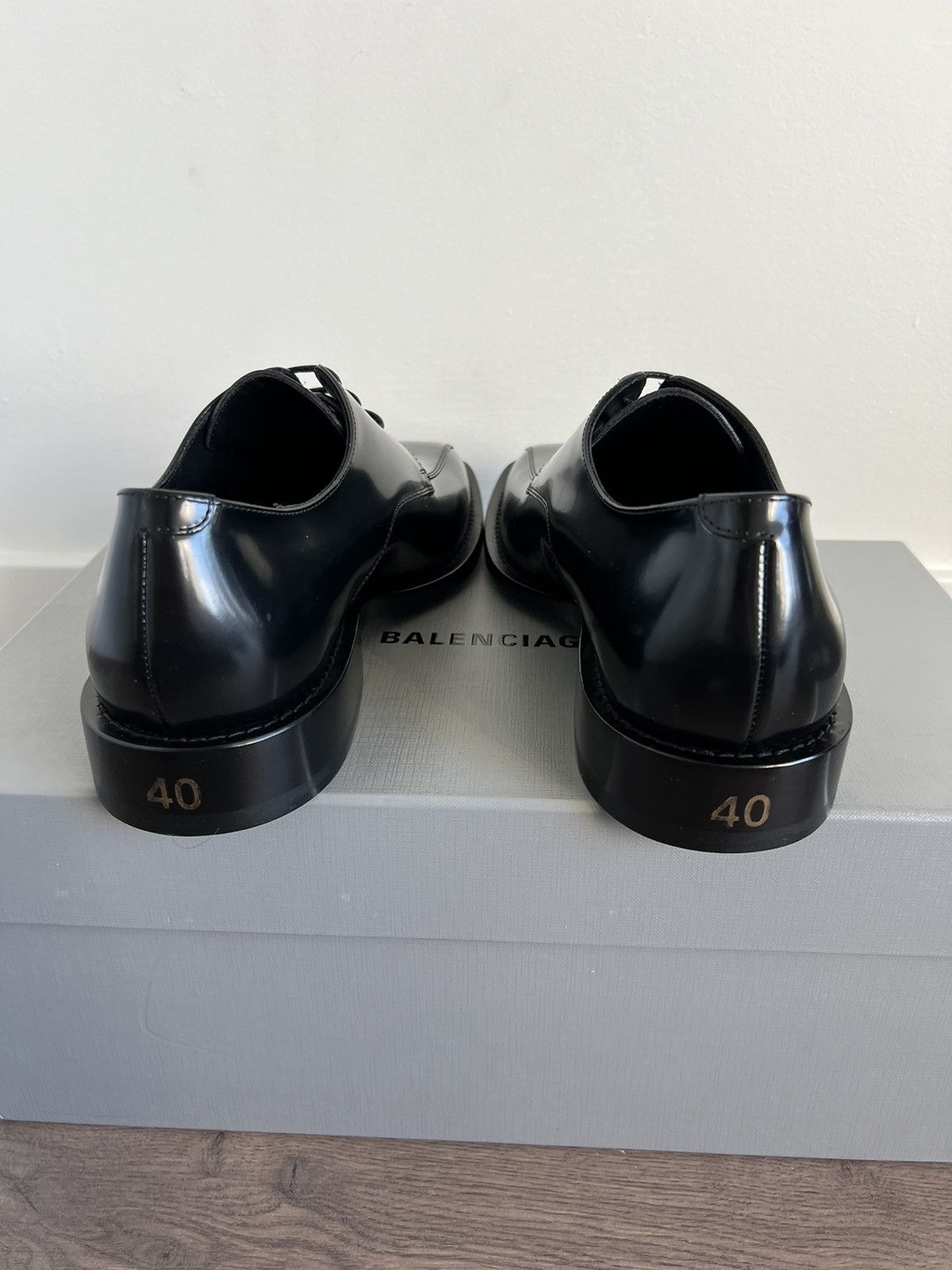 Balenciaga *SAMPLE* Balenciaga Square Toe Derby 40 Size US 7 / EU 40 - 6 Thumbnail