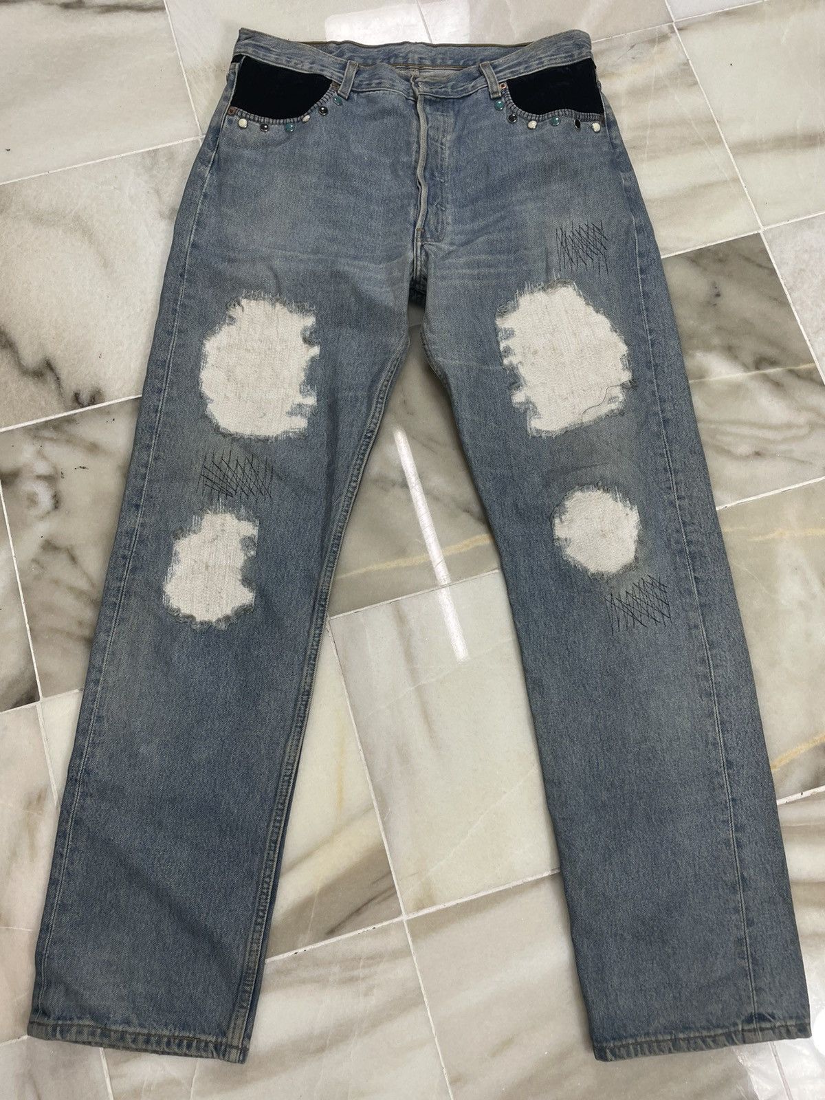 Levi's Levis Vintage 501 Reconstructed Distressed Design Size US 34 / EU 50 - 2 Thumbnail