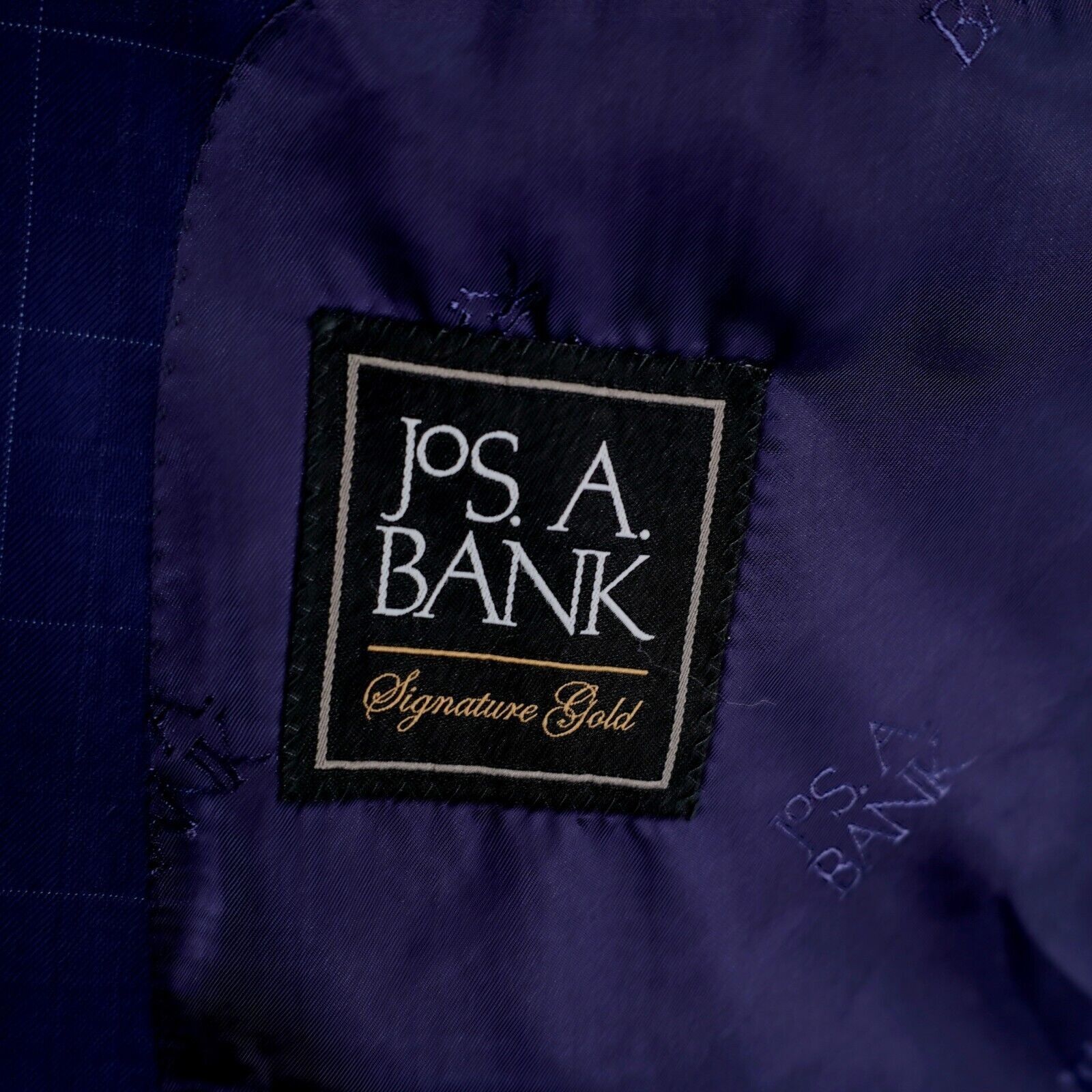 Jos. A. Bank Jos A Bank Signature Gold Super 150s Wool Blue Windowpane 42 Size 42L - 8 Thumbnail