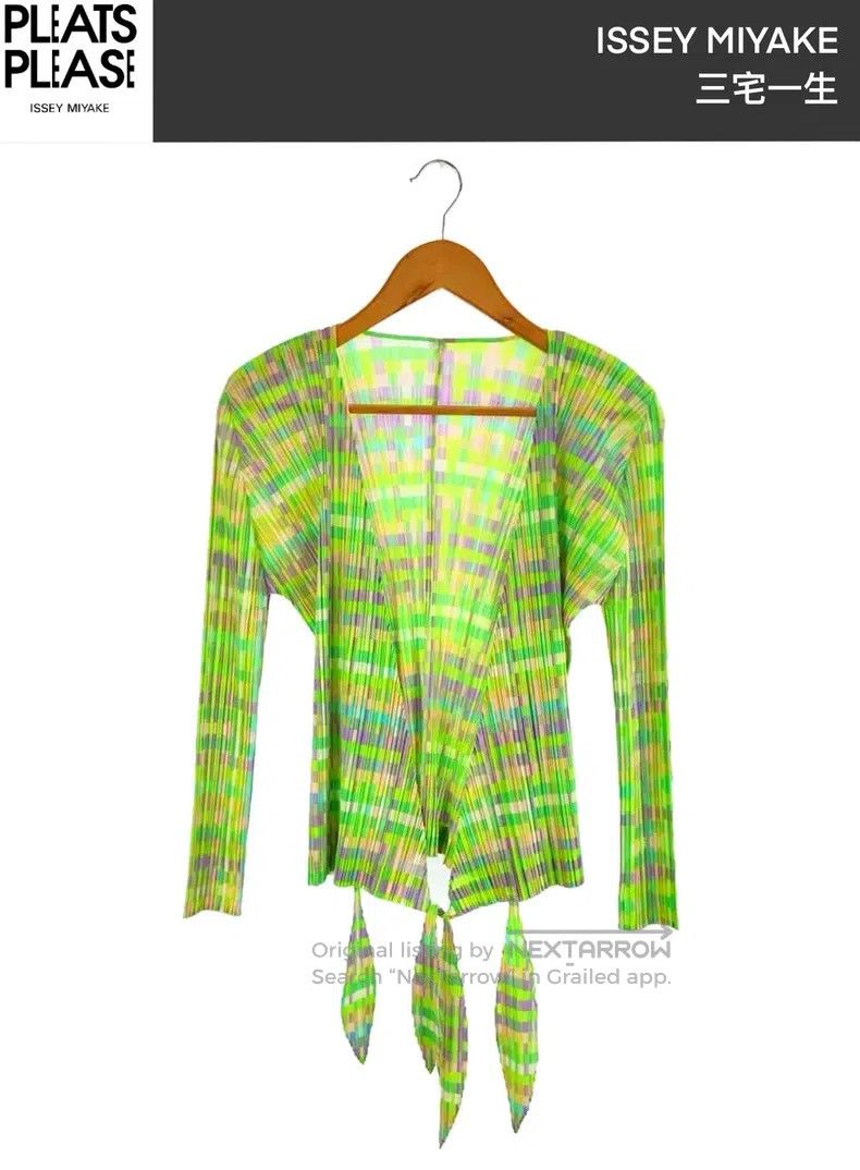 Issey Miyake Issey Miyake Mosaic Ruched Long-Sleeve Top Size L / US 10 / IT 46 - 1 Thumbnail