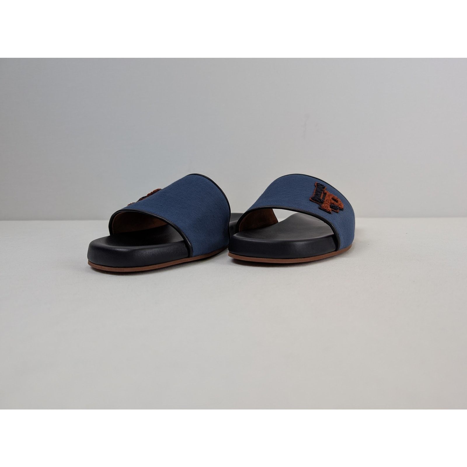 Loro Piana o1rshd1 Sea-Slide LP College Walk New York Dy in Blue/Black Size US 12 / EU 45 - 8 Thumbnail