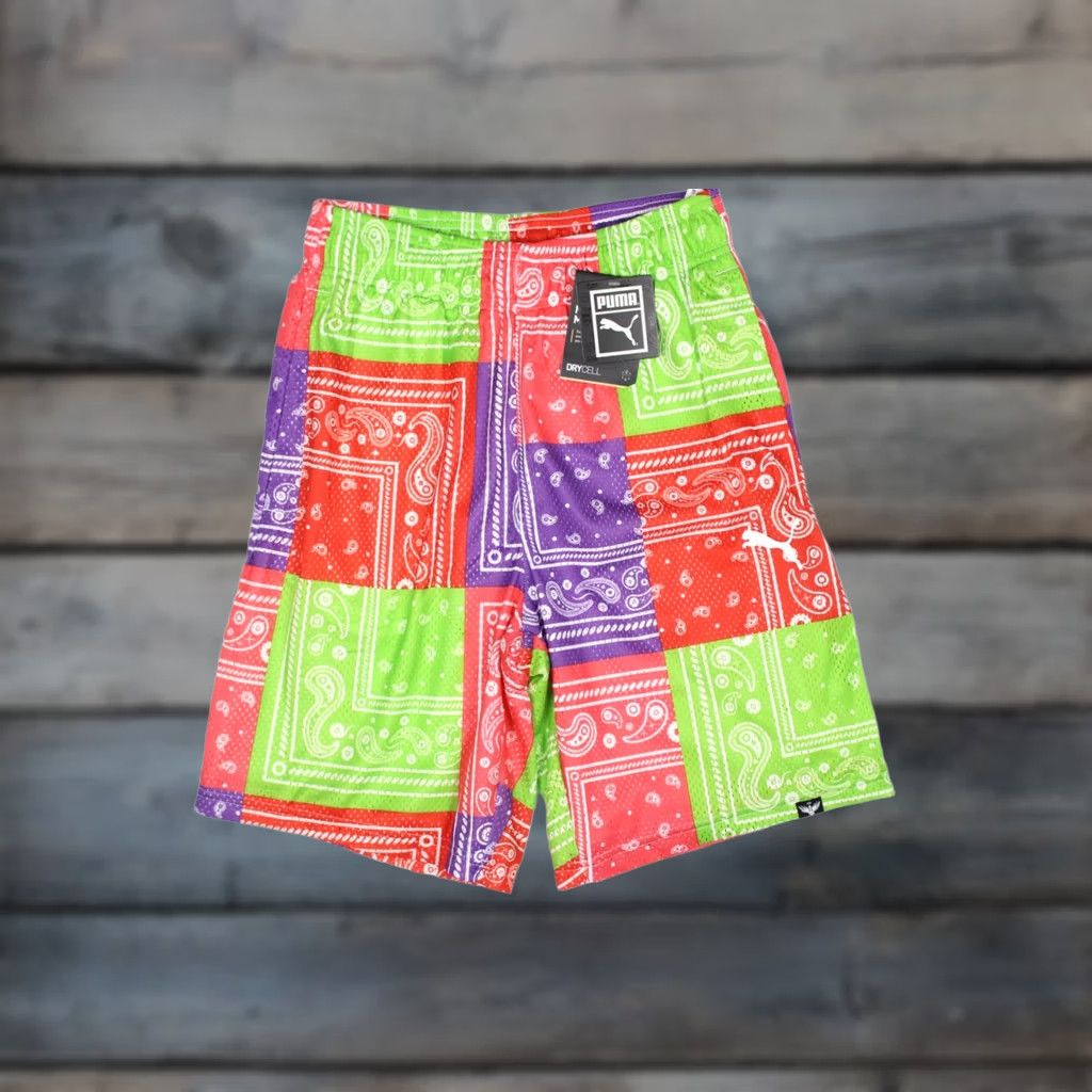 Puma Puma Men's Lamelo Paisley Shorts Basketball Size S Small Multi Color Size US 29 - 1 Thumbnail