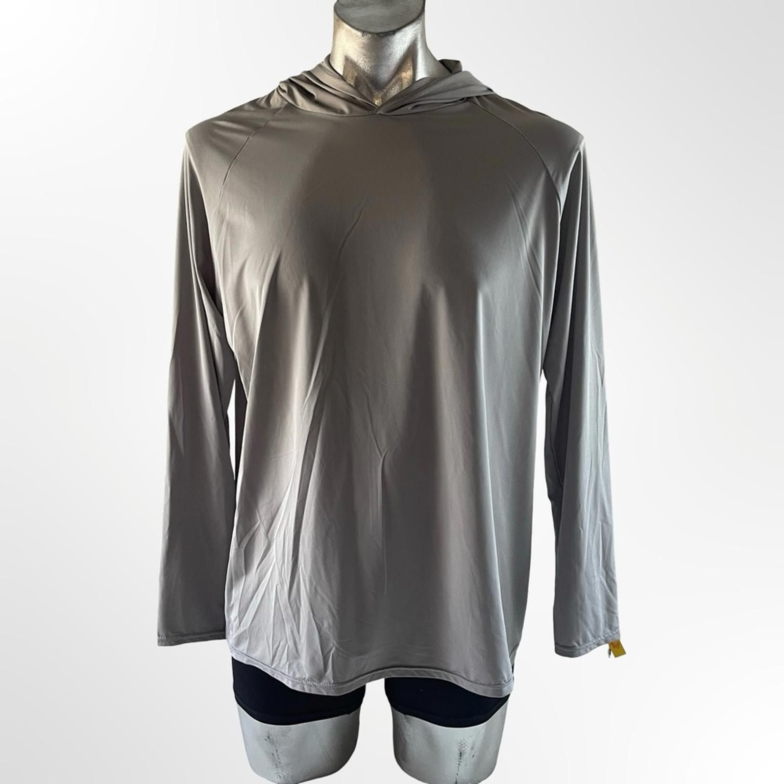 Other Two Red and Gray Hooded Long Sleeve Training Shirts Size M Size ONE SIZE - 2 Thumbnail