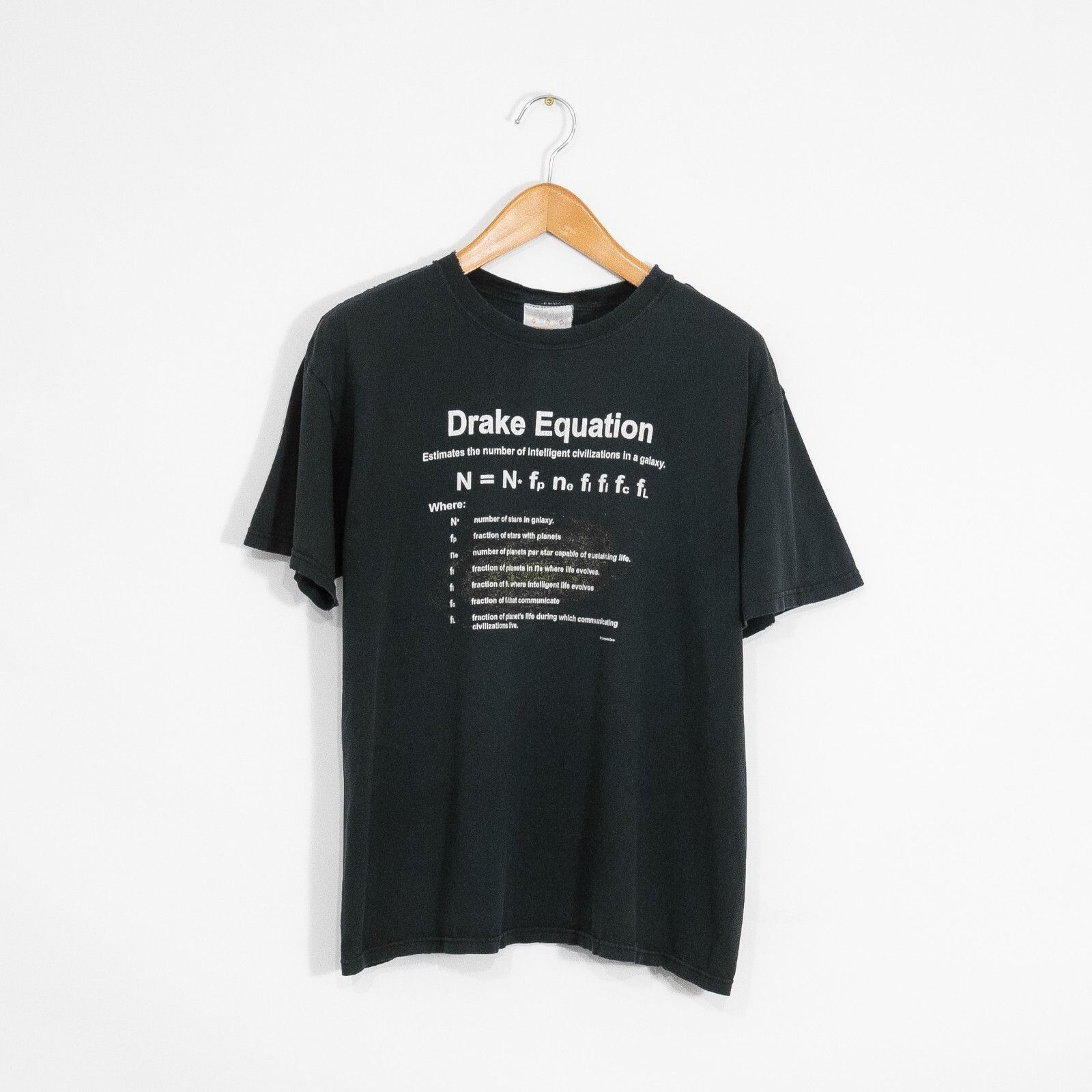 Vintage Vintage Drake Equation Science T Shirt Large - Distressed Size US L / EU 52-54 / 3 - 1 Thumbnail