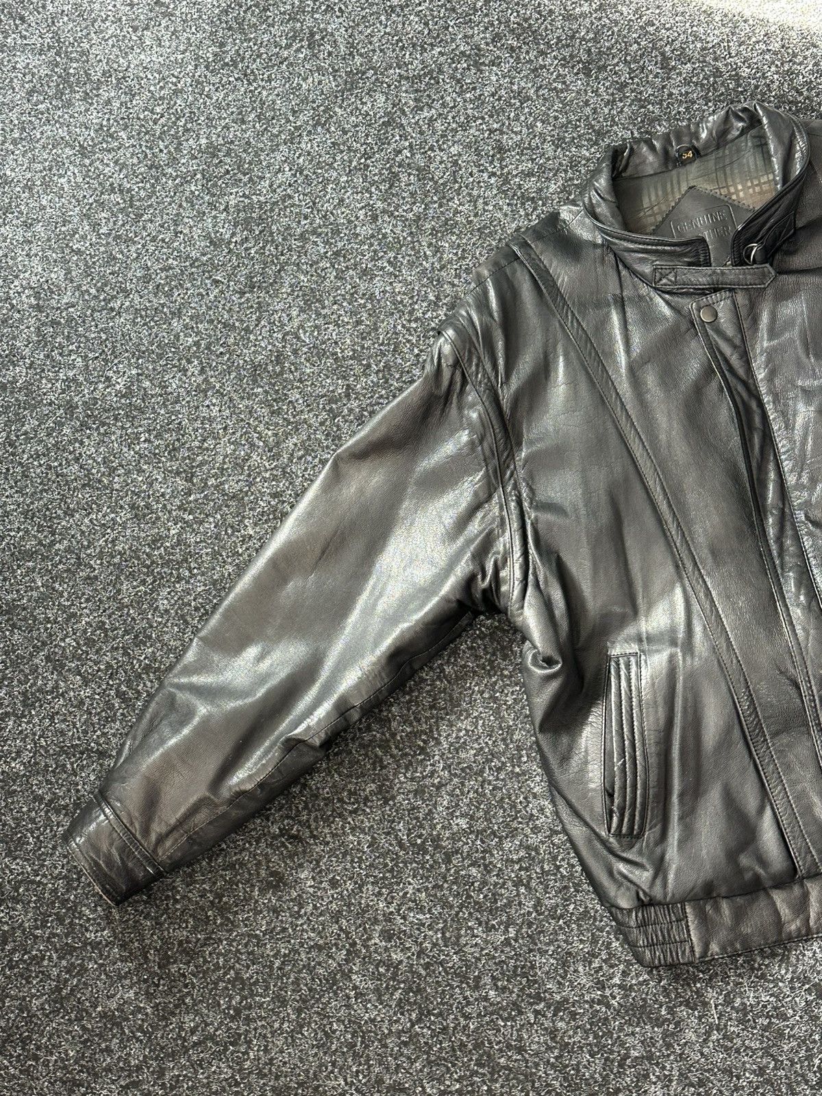 Vintage 🚨Vintage 90s Leather Biker Jacket-West Style Maison Margiela Size US L / EU 52-54 / 3 - 5 Thumbnail