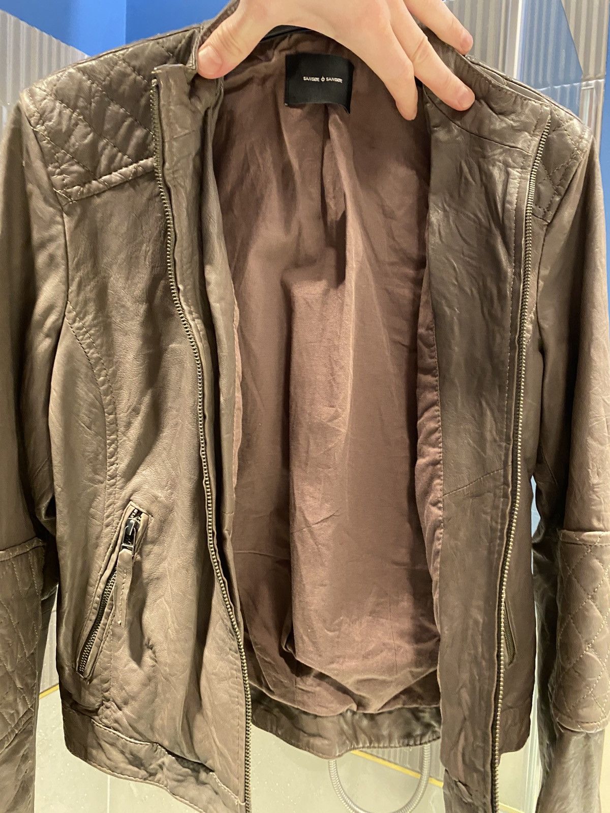 Samsoe Samsoe Samsoe & Samsoe samsøe samsøe washed leather jacket wmns M Size M / US 6-8 / IT 42-44 - 2 Thumbnail