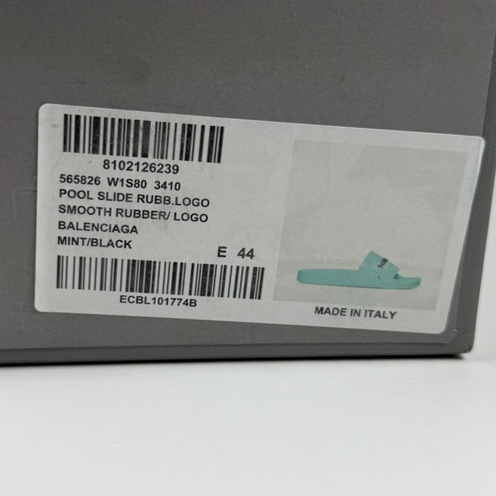 Balenciaga Size 11 - Balenciaga Mint Rubber Pool Sandals NEW! Size US 11 / EU 44 - 9 Thumbnail