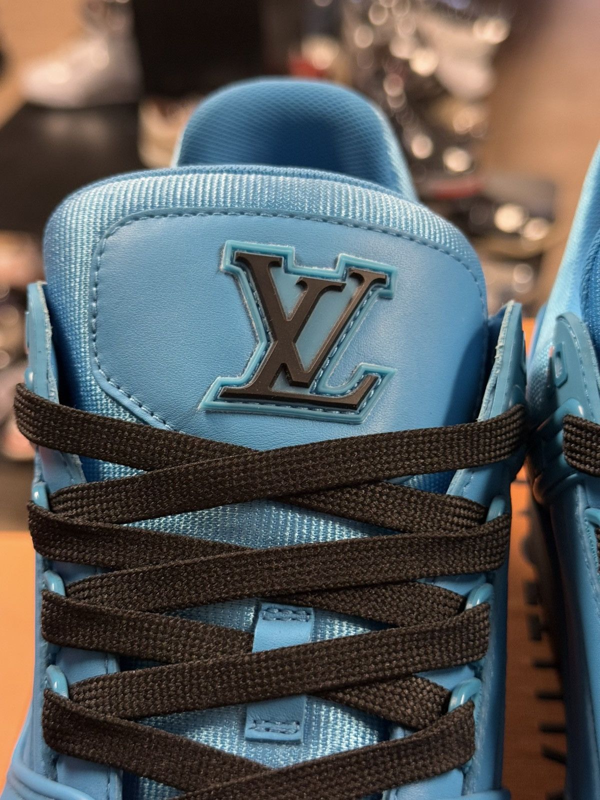 Louis Vuitton Louis Vuitton Blue Trainer Low Top Size 9LV/10US (NEW) Size US 10 / EU 43 - 9 Thumbnail