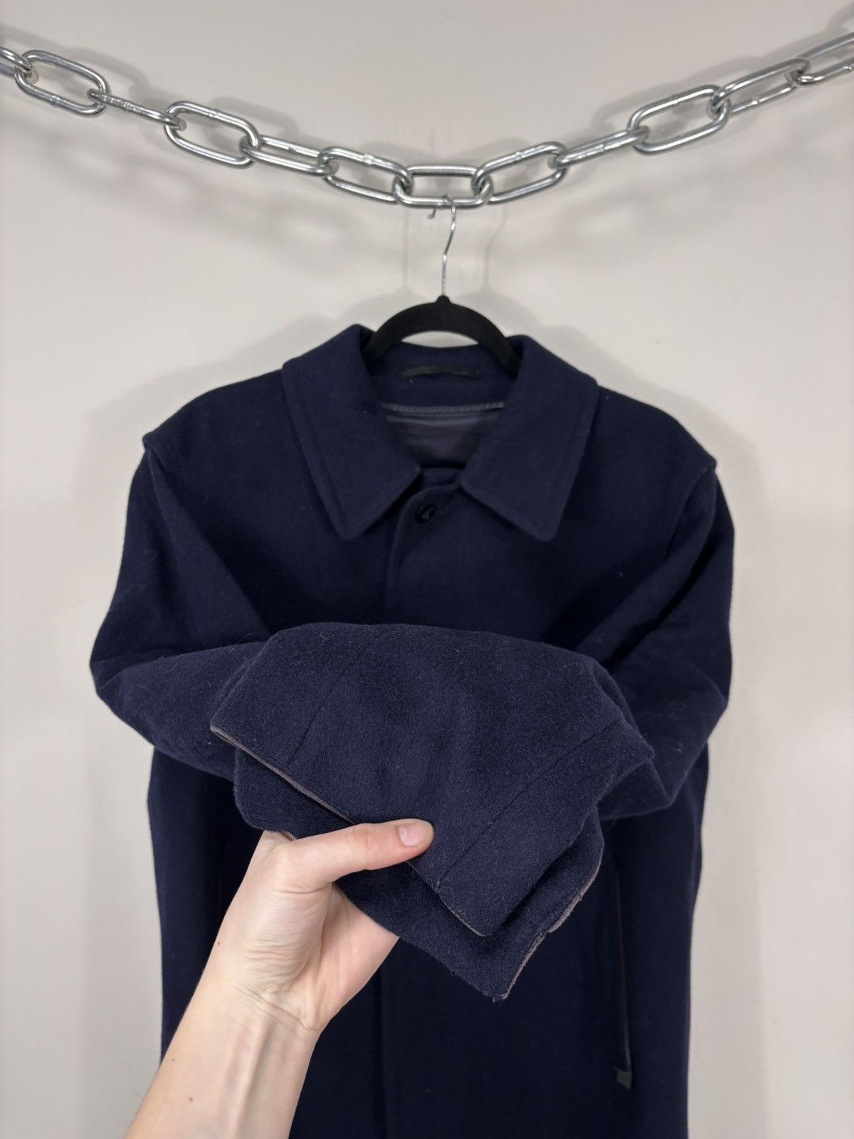 Other Vintage Lodenfrey Men’s Navy Blue Wool Long Coat Overcoat Size US M / EU 48-50 / 2 - 10 Thumbnail