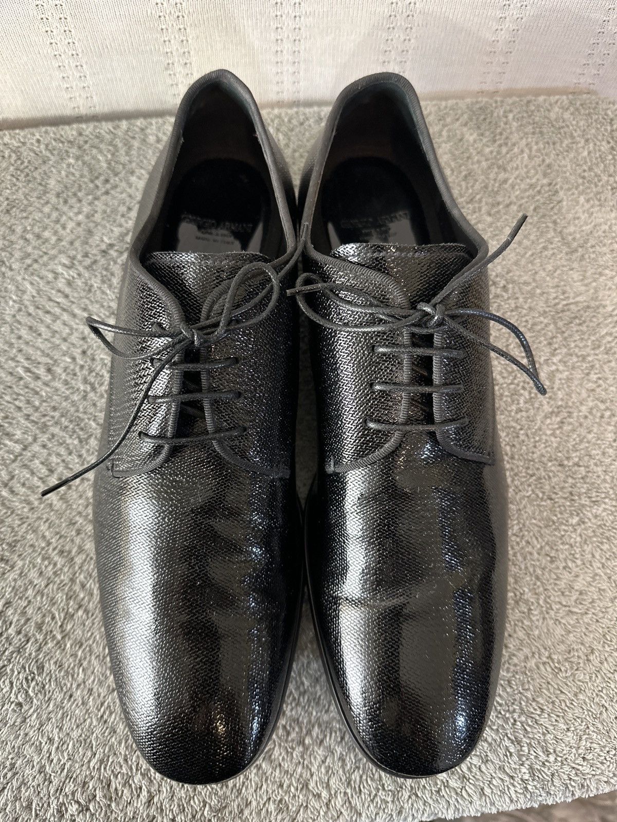 Giorgio Armani GIORGIO ARMANI Size 8 Black Solid Leather Lace Up Shoes Size US 8 / EU 41 - 12 Thumbnail