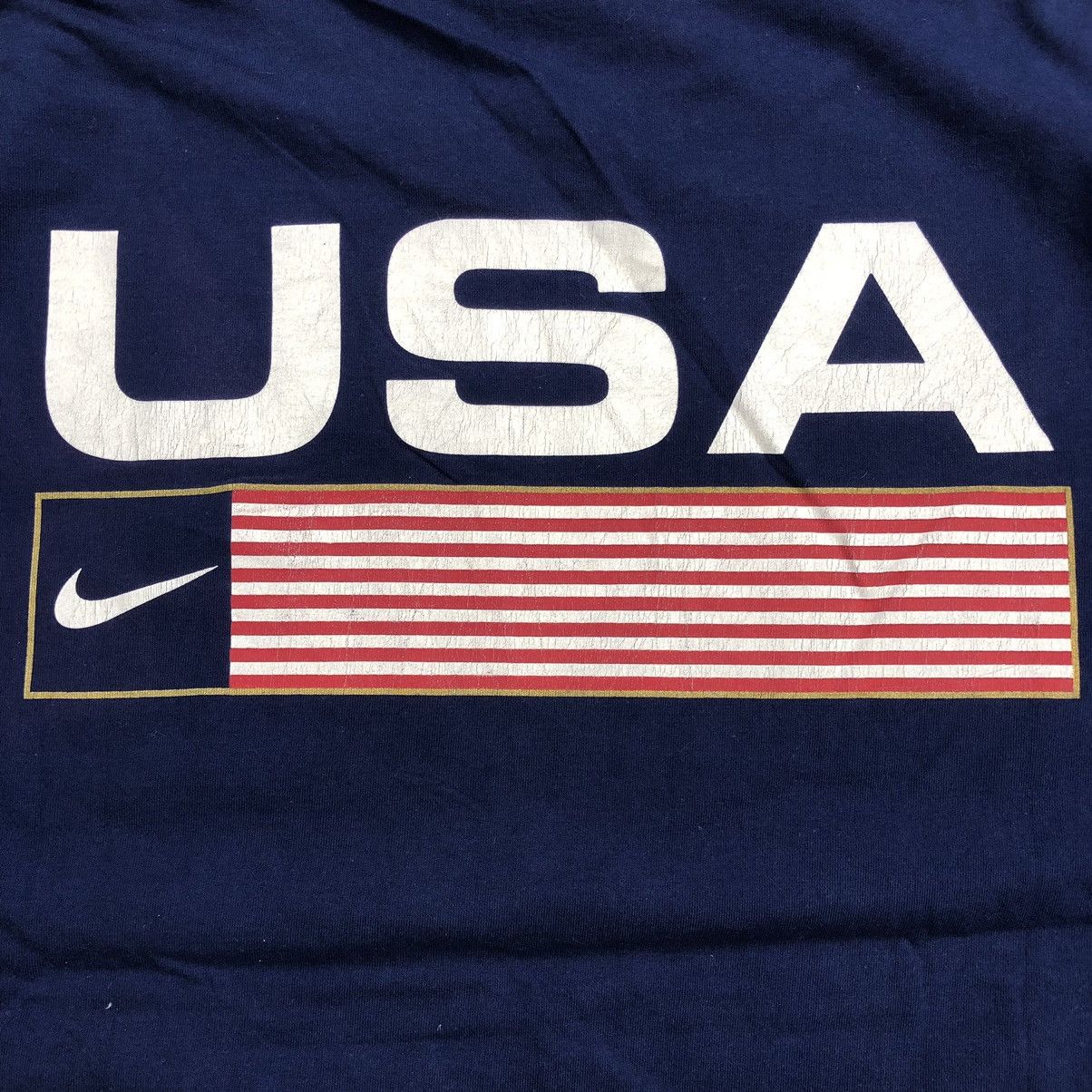 Nike × Vintage Vintage1990s Nike Court Spell Out Big Logo Tee Size US L / EU 52-54 / 3 - 5 Thumbnail