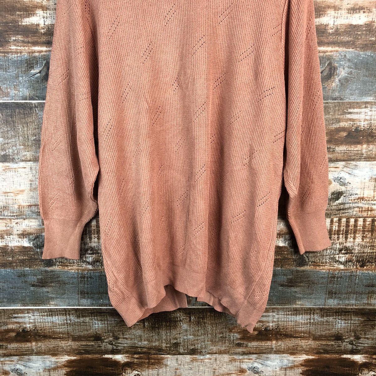 Homespun Knitwear DL Japanese Brand Orange Cardigan Knitweaer #C483 Size XL / US 12-14 / IT 48-50 - 14 Thumbnail