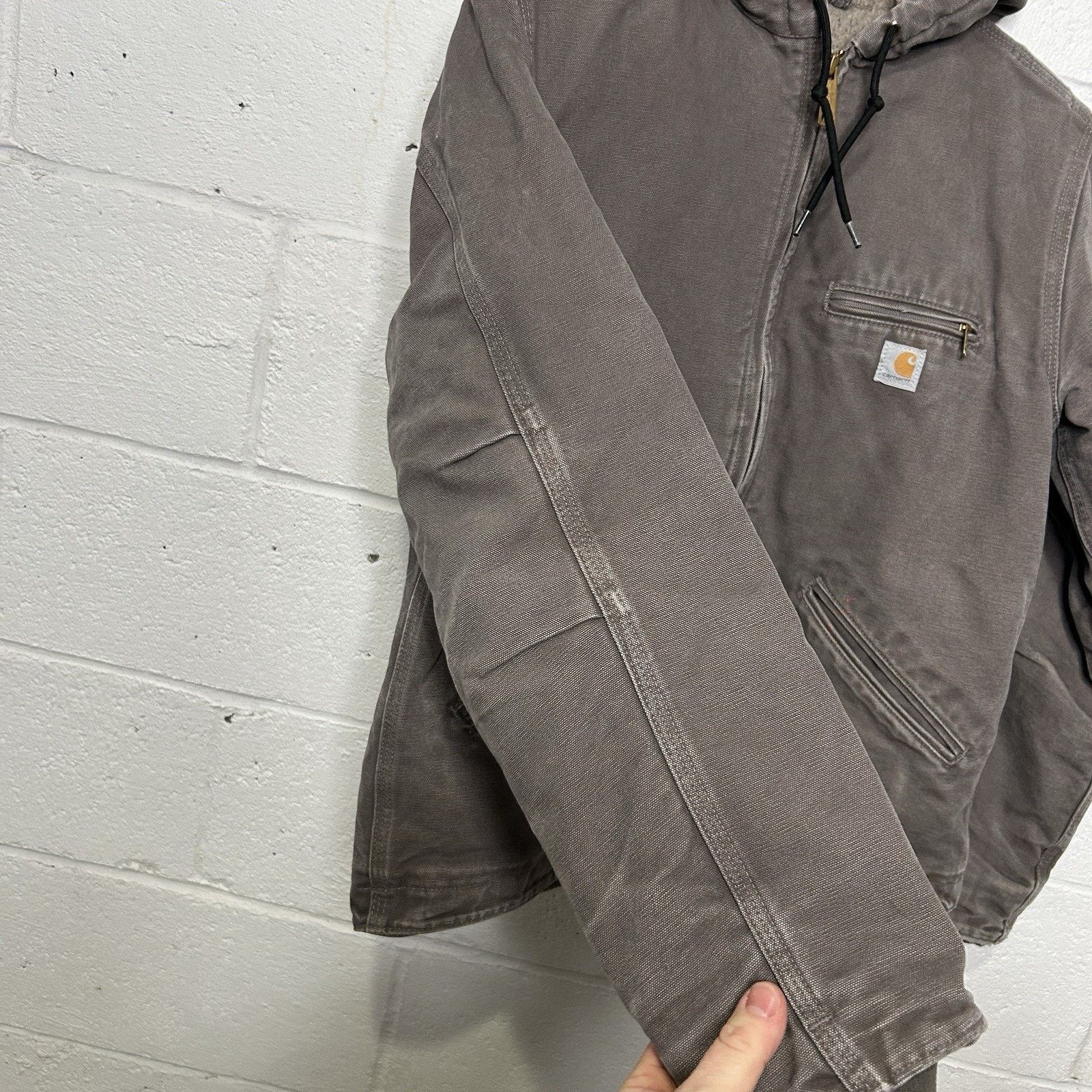 Carhartt Y2K Carhartt Sherpa-Lined Hooded Detroit Jacket “Gray” WJ141 Size S / US 4 / IT 40 - 8 Thumbnail