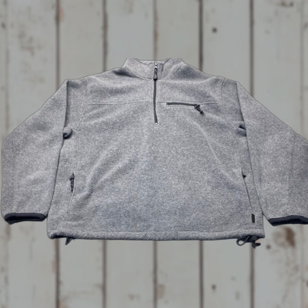 J.Crew J Crew JCMG Multiglisse 1/4 Zip Pullover Fleece Sweater Mens Large Gray Pockets Size US L / EU 52-54 / 3 - 1 Thumbnail