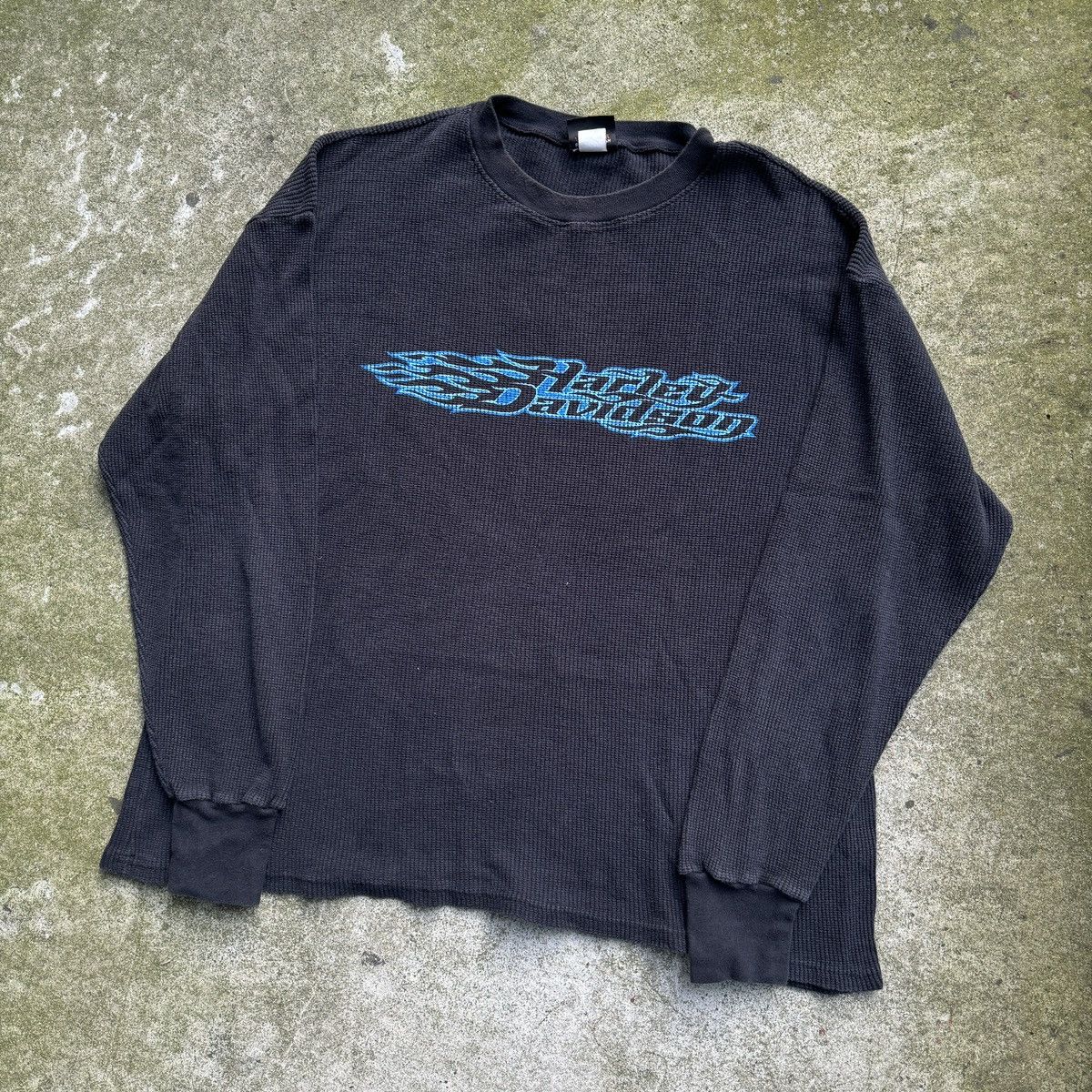 Harley Davidson VINTAGE HARLEY DAVIDSON FLAME LOGO THERMAL LONGSLEEVE NYC XL Size US XL / EU 56 / 4 - 7 Thumbnail