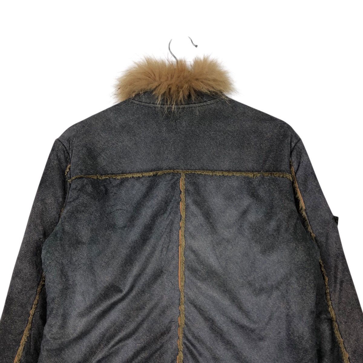 Japanese Brand Vintage Bignami Italy Shearling Patchwork Moto Jacket Size M / US 6-8 / IT 42-44 - 10 Thumbnail