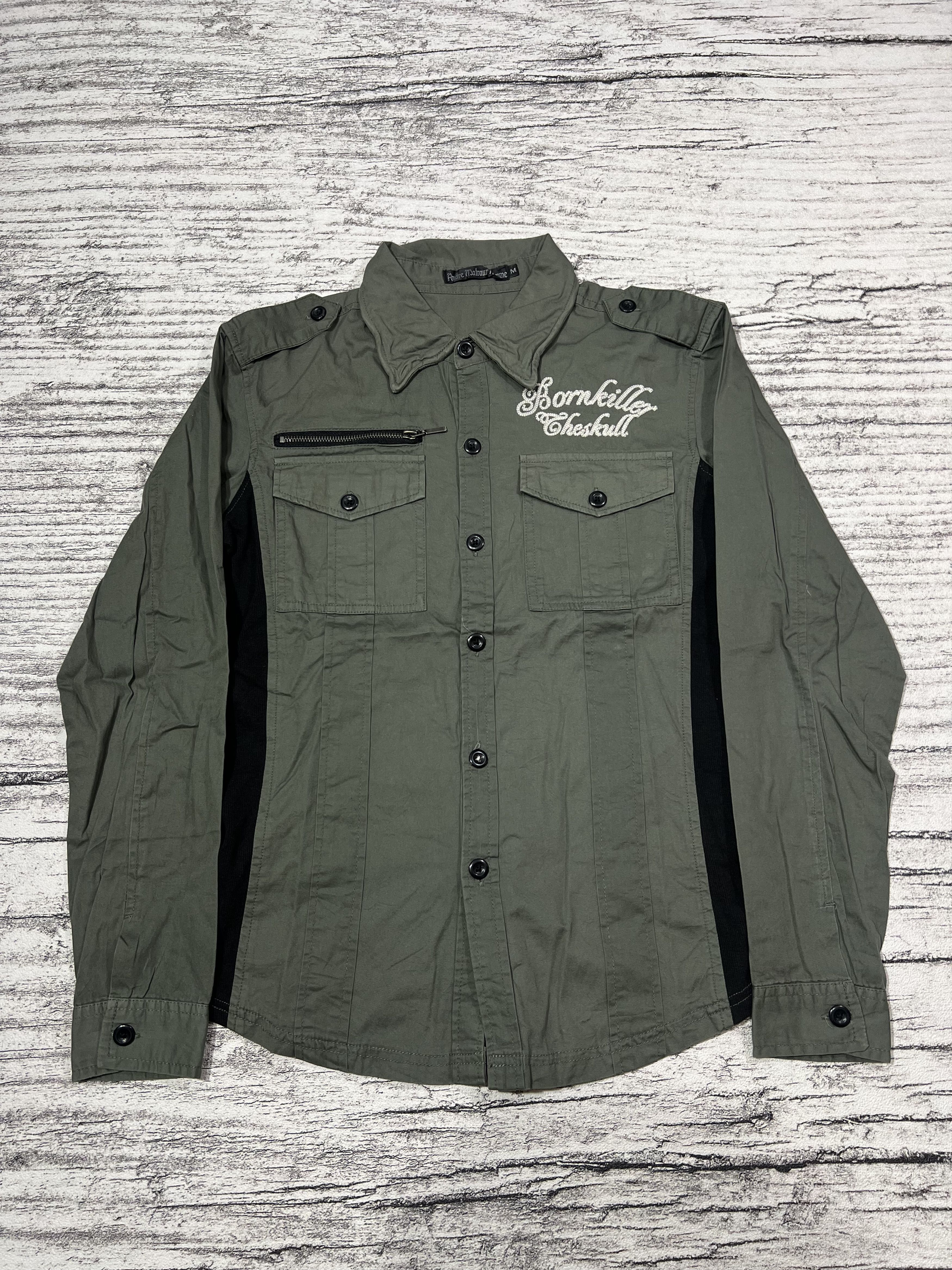 Japanese Brand 2000s Hysteric Skull Poem Embroidery Shirt y2k Lgb Ifsix Size US M / EU 48-50 / 2 - 2 Thumbnail