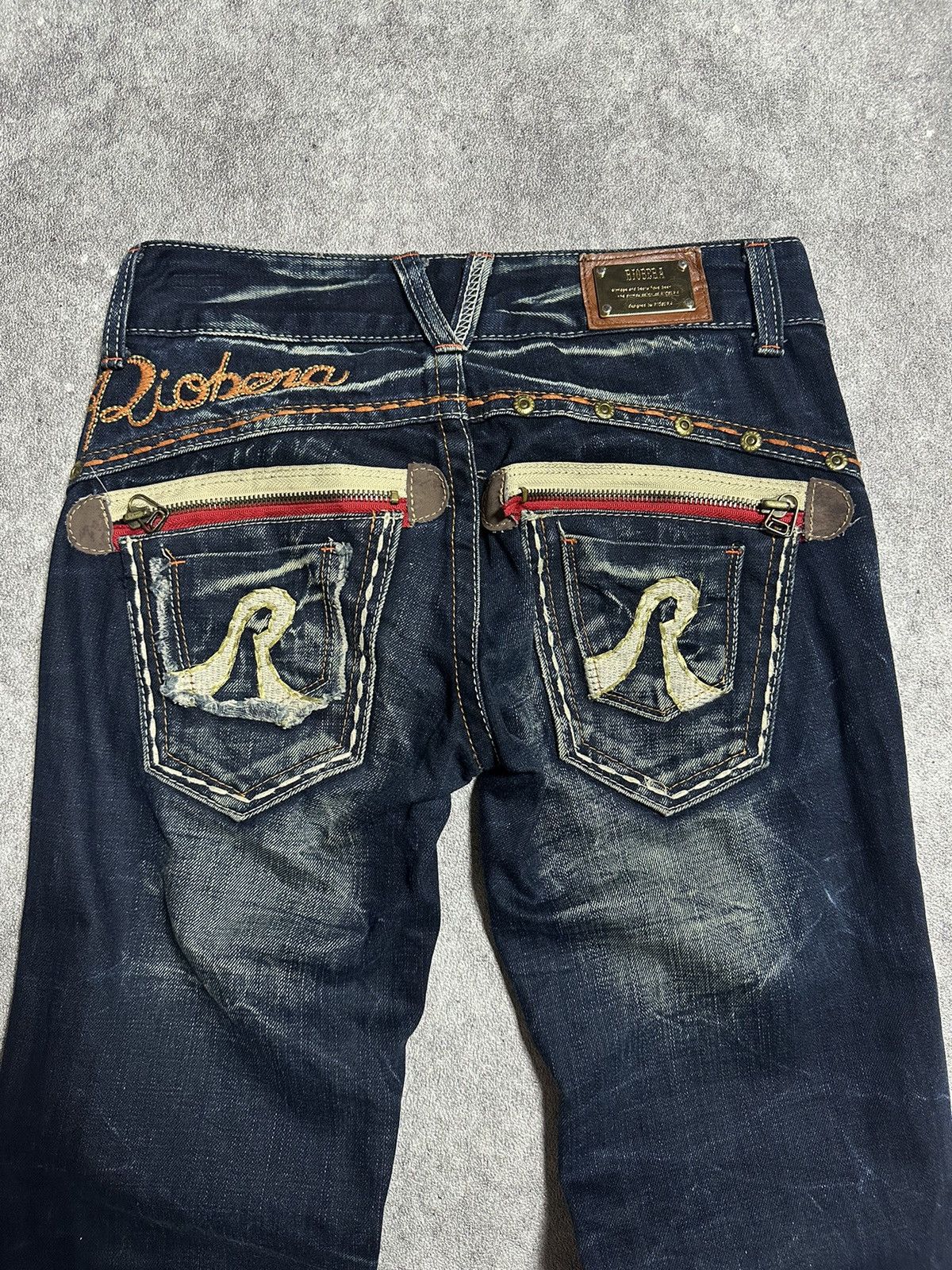 Japanese Brand Japanes Riobera Mudwash Flared Jeans Size US 27 - 6 Thumbnail