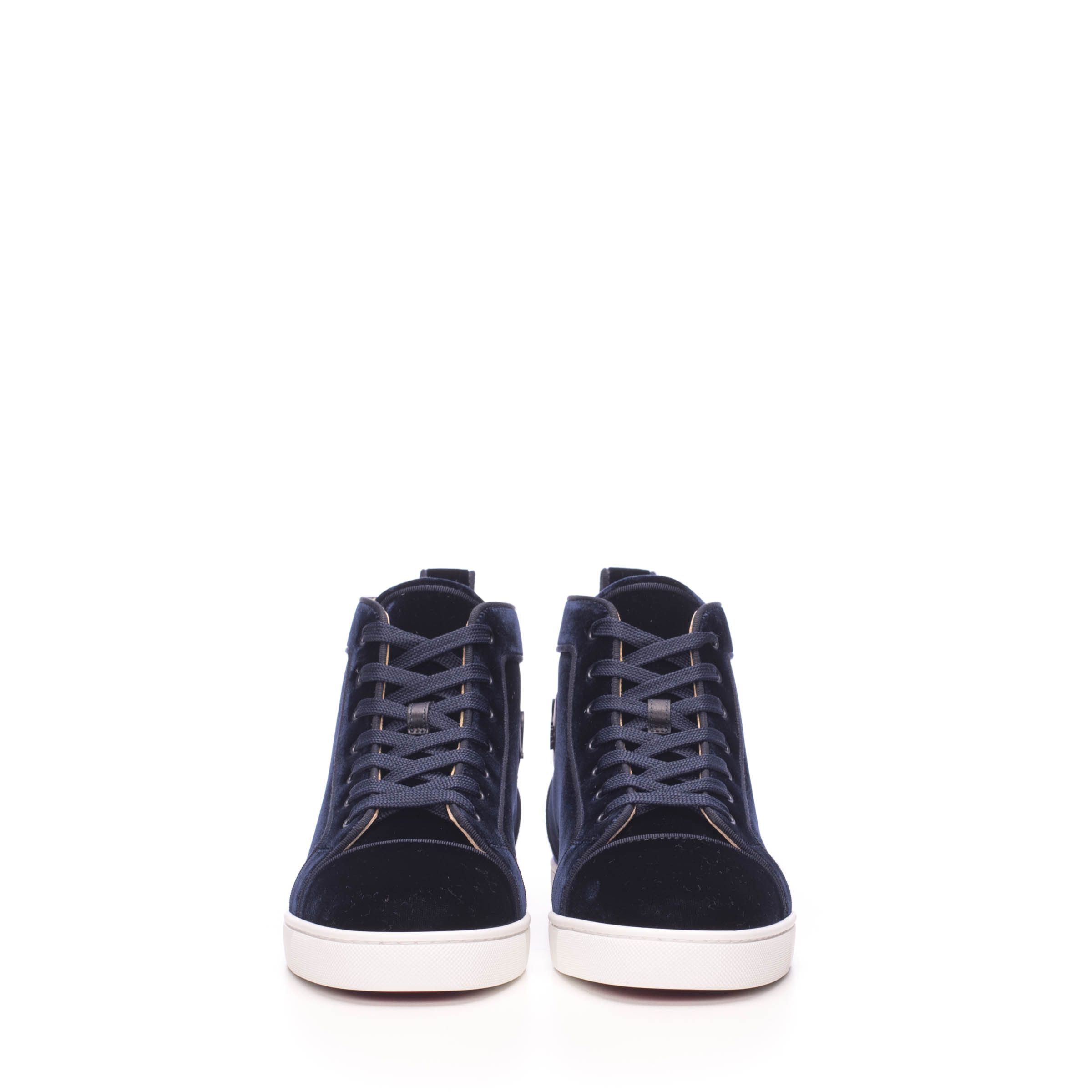 Christian Louboutin Hightop Sneakers Louis Orlato Velvet Size US 6.5 / EU 39-40 - 2 Thumbnail