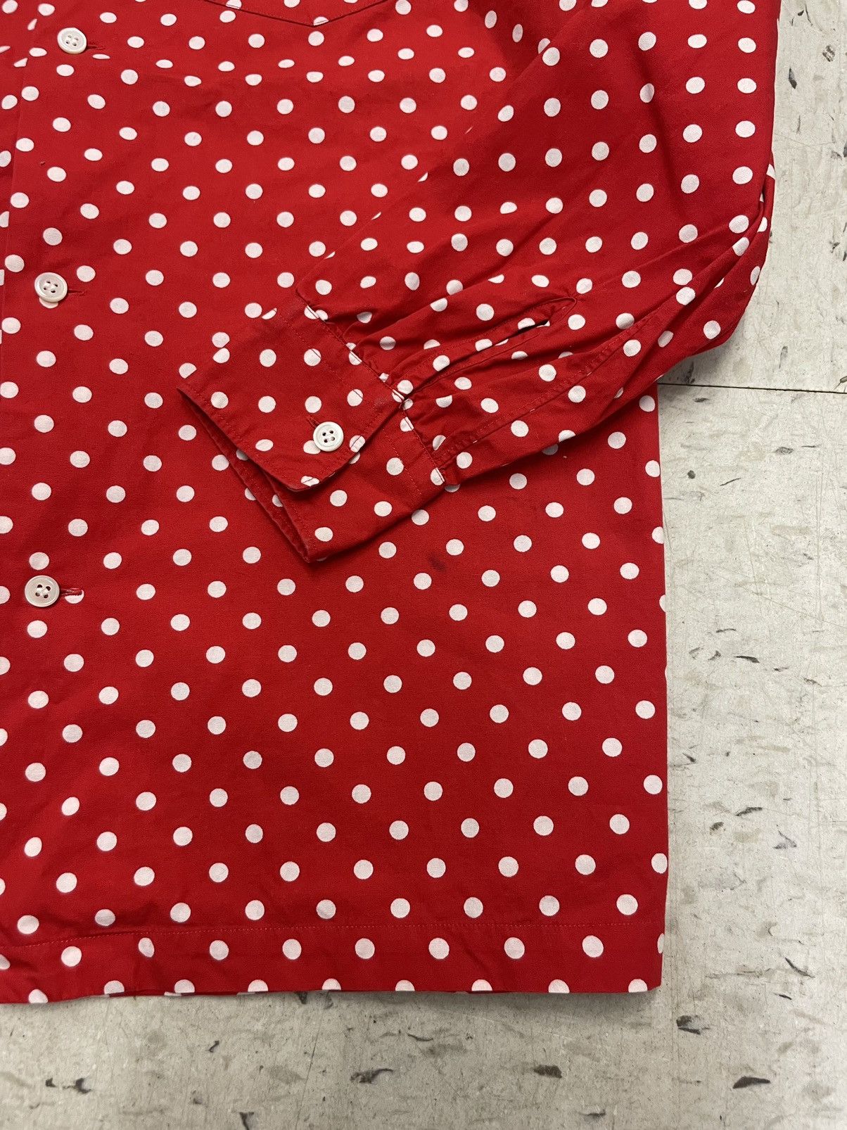 Comme des Garcons SHIRT Polka Dot Print Button Up Collar Cotton Size L / US 10 / IT 46 - 5 Thumbnail