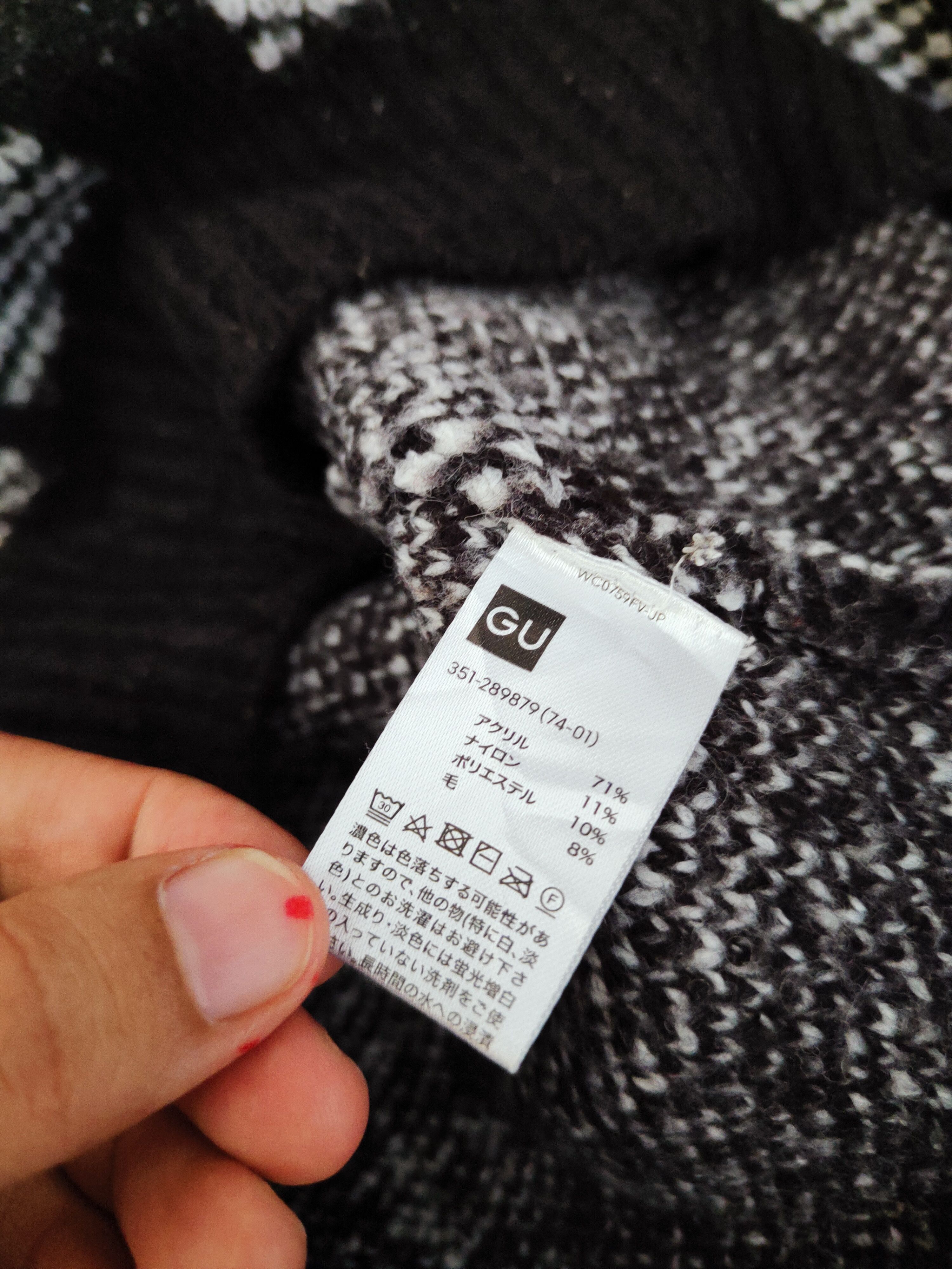 GU × Japanese Brand Gu Black White Knitwear Sweatshirts #W364 Size US S / EU 44-46 / 1 - 10 Thumbnail