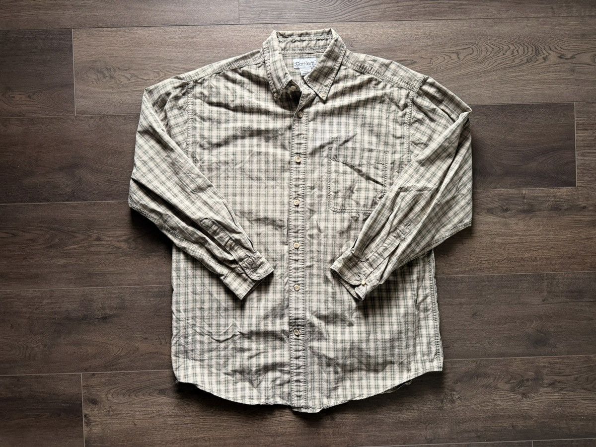 Carhartt VINTAGE Carhartt Flannel Shirt Size US L / EU 52-54 / 3 - 2 Thumbnail