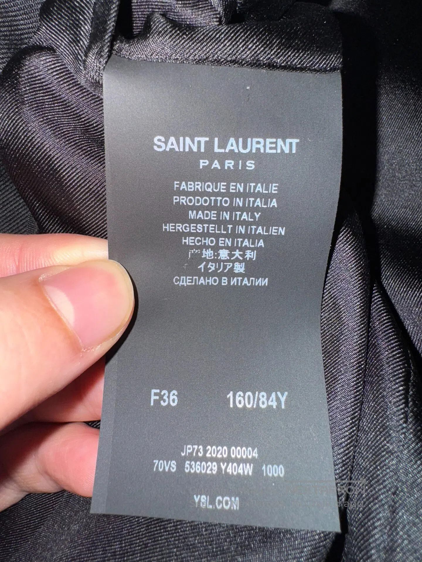 Saint Laurent Paris Saint Laurent Paris Jacket| Size XS / US 0-2 / IT 36-38 - 4 Thumbnail